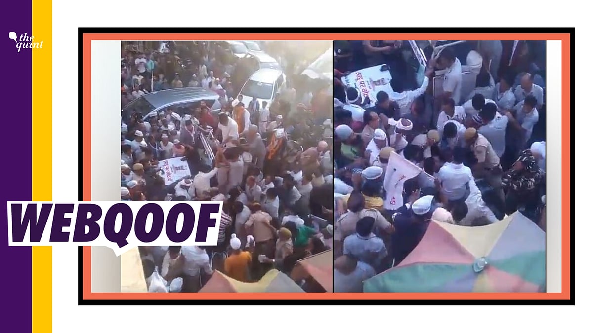 A video of an alleged Arvind Kejriwal rally is being shared with the claim that a man was lynched at the rally while Kejriwal stayed mute.
