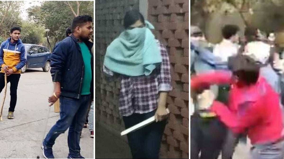 Media outlets scanned through a sea of viral images to identify the culprits behind the JNU violence that broke out on Sunday.