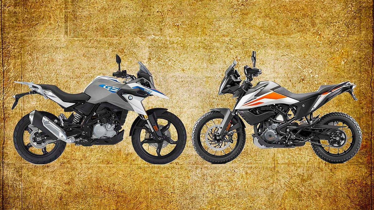 BMW G310 GS (left) faces tough competition from KTM 390 (right) Adventure in India. 