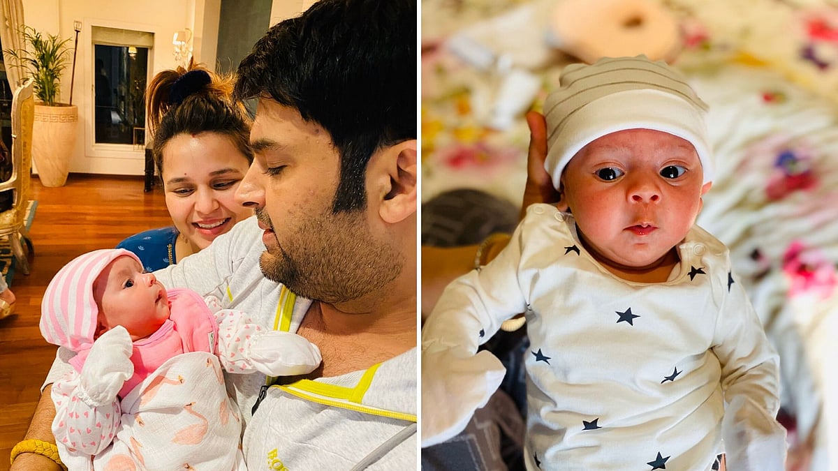 Kapil Sharma and Ginni with their daughter. 