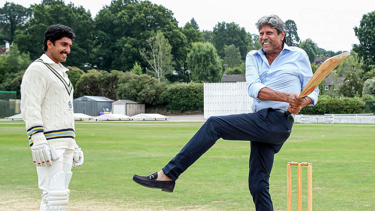 Ranveer Singh gets coached by Kapil Dev.