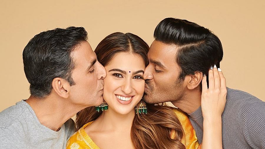 Akshay, Sara and Dhanush in <i>Atrangi Re</i>