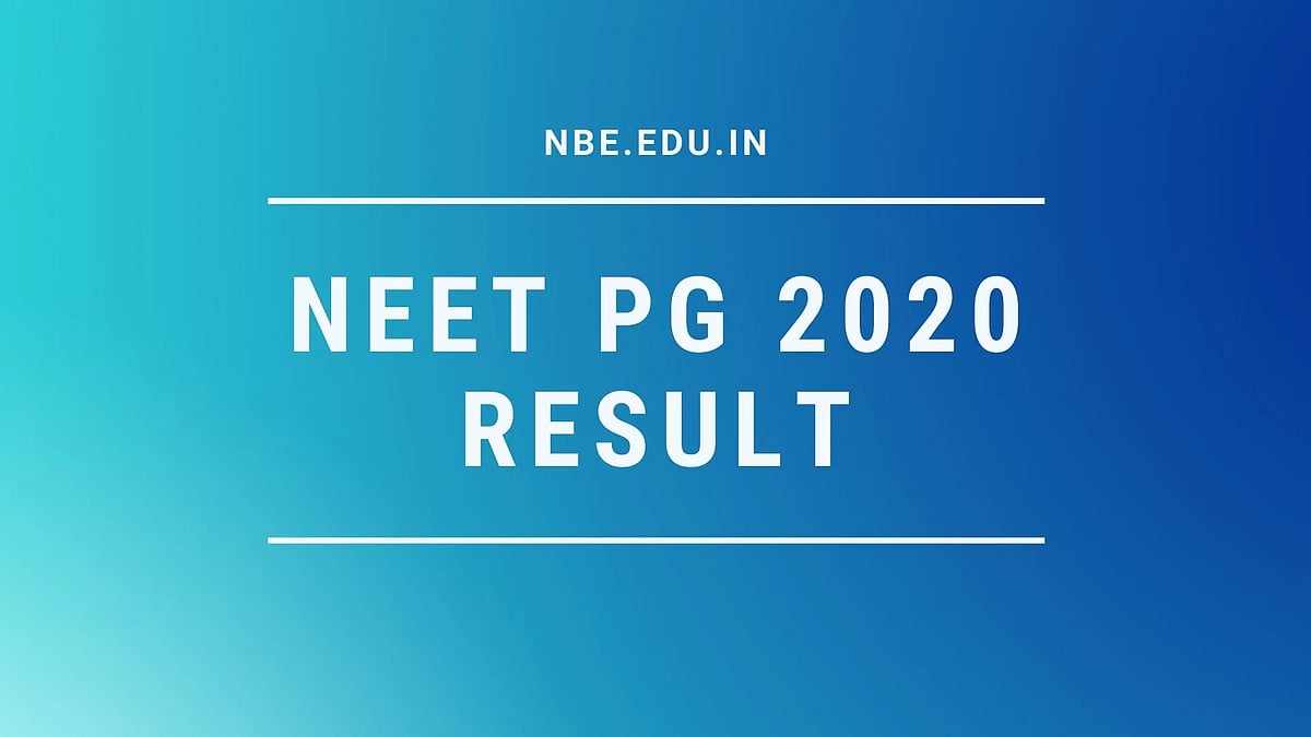 NEET PG 2020 Result has been declared on nbe.edu.in