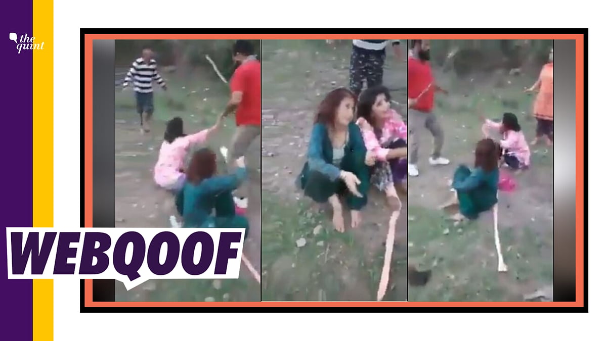A video of a man beating two women mercilessly with a stick is going viral with the narrative that it shows the plight of Hindu women in Pakistan.