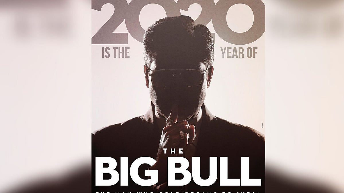 Abhishek Bachchan in a a poster from <i>The Big Bull. </i>