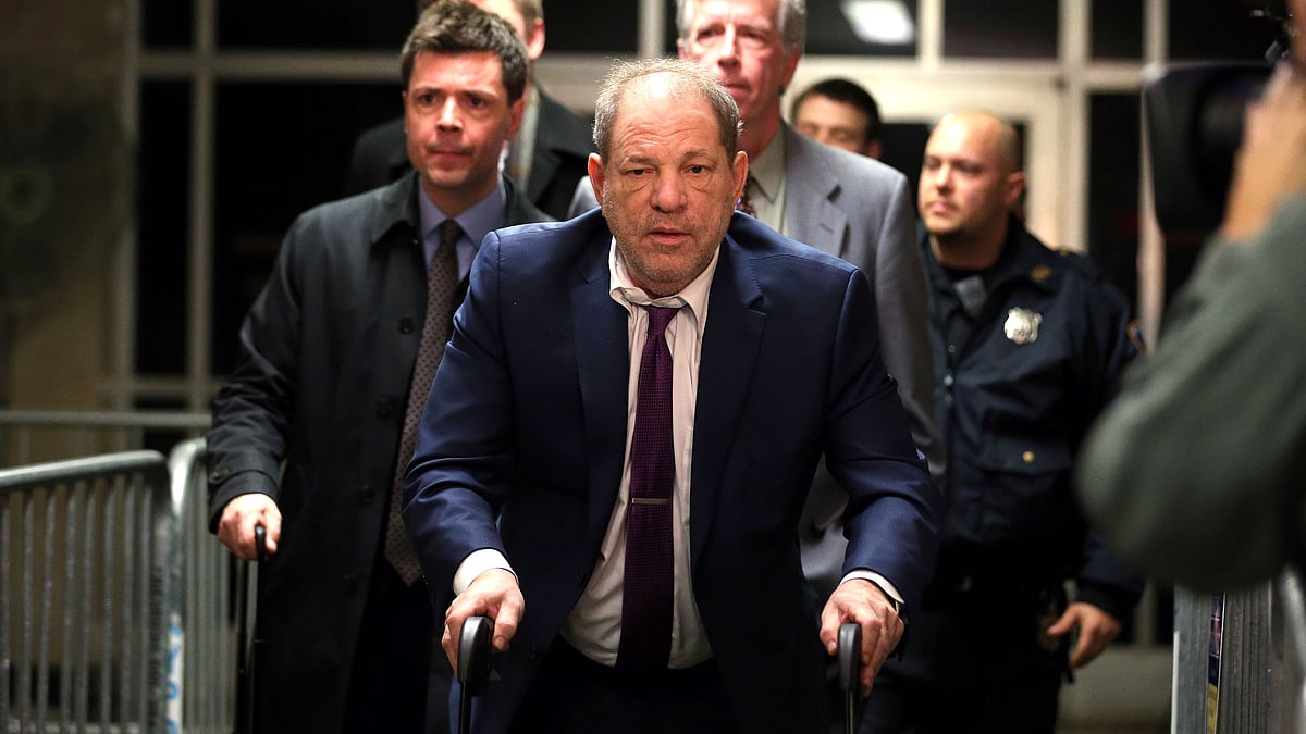 File photo of disgraced movie mogul Harvey Weinstein 