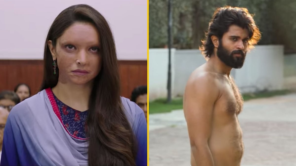 Deepika Padukone in <i>Chhapaak</i>; Vijay Deverakonda in <i>World Famous Lover.</i>