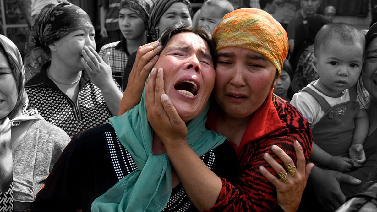 Human rights organisations say that up to one million ethnic Muslims in Xinjiang have been detained in camps where they are subjected to political indoctrination.