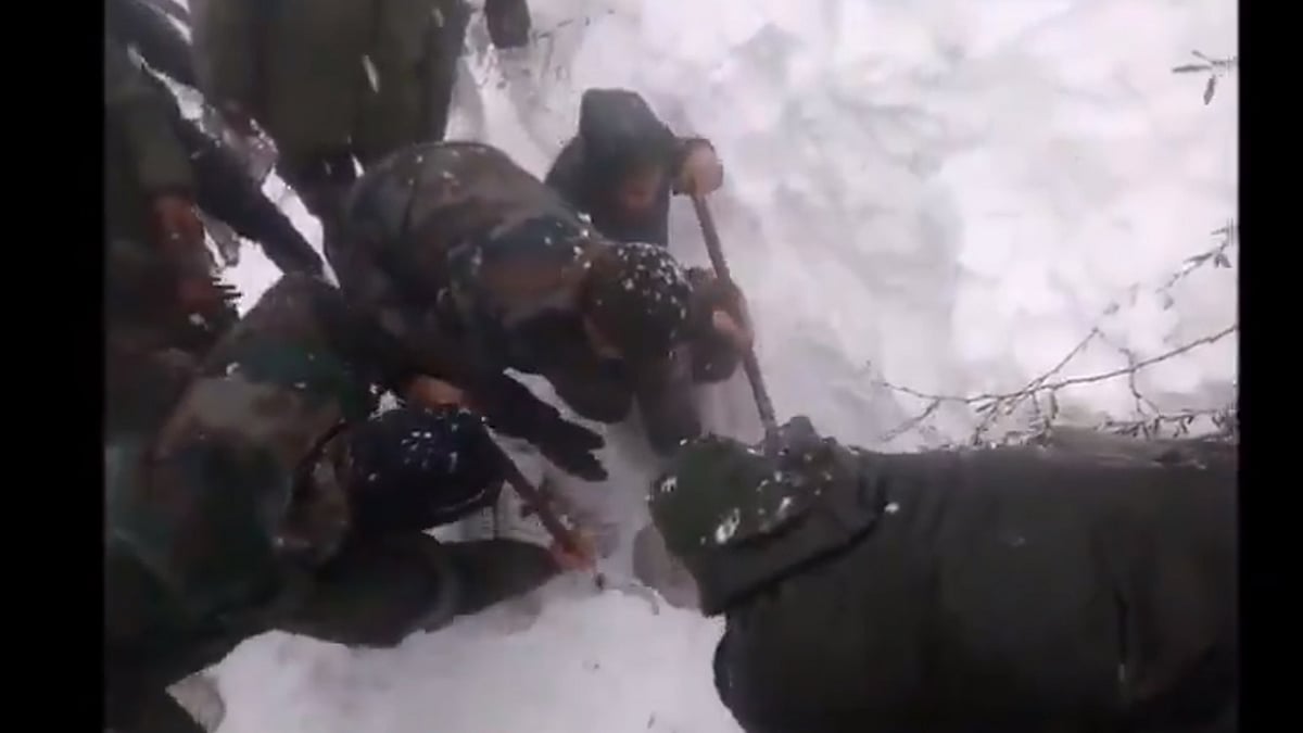 Army Personnel Rescue 2 Civilians From Snow Slide