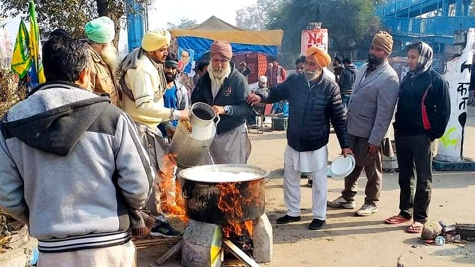 Sikh farmers at Shaheen Bagh.