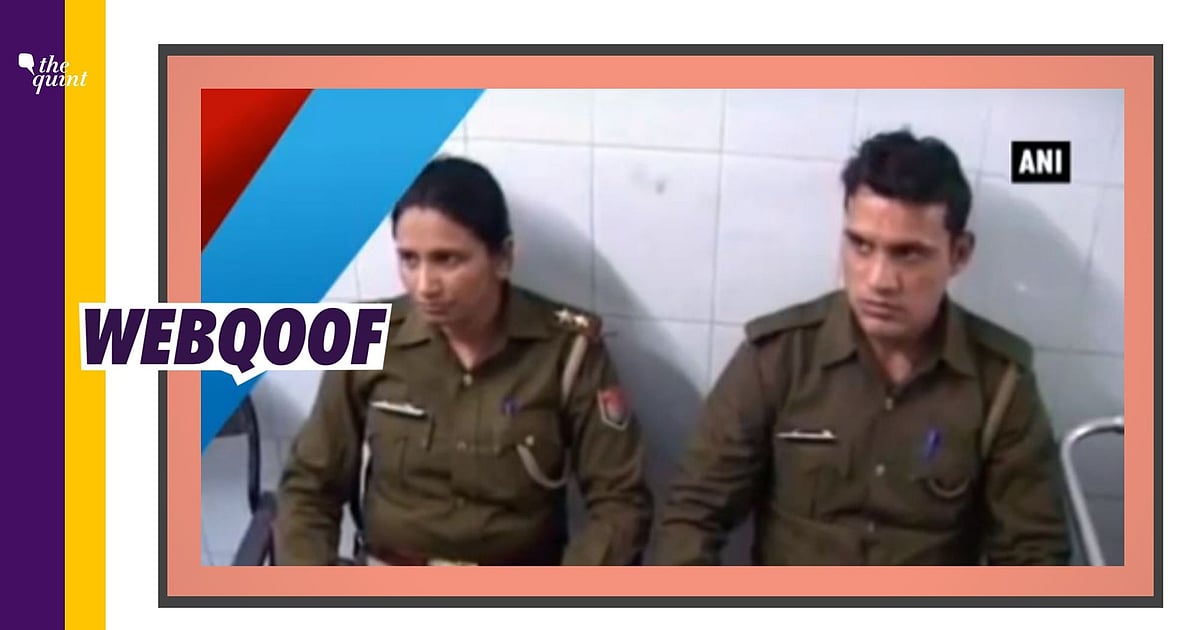 Image accompanying UP police attacked by BJP goons during CAA protests