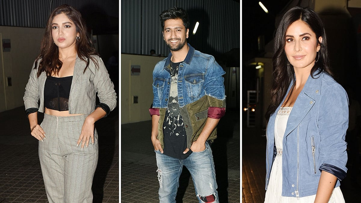 Bhumi, Vicky and Katrina attend the screening of <i>Bhoot </i>in Mumbai.