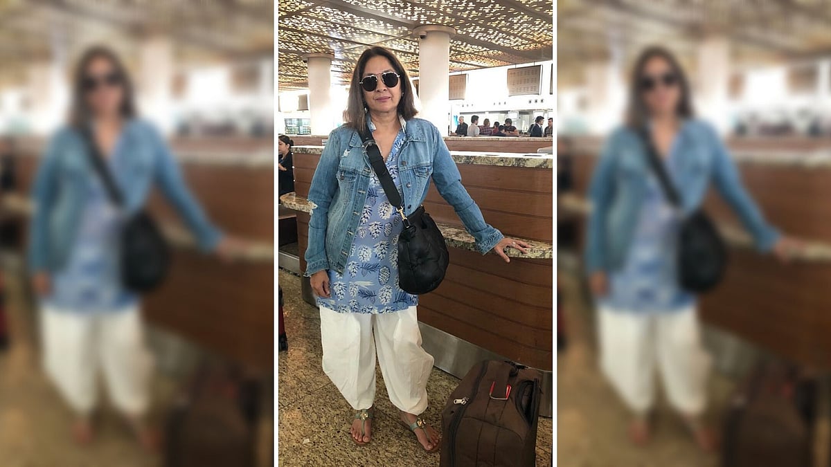 Neena Gupta at the airport. 