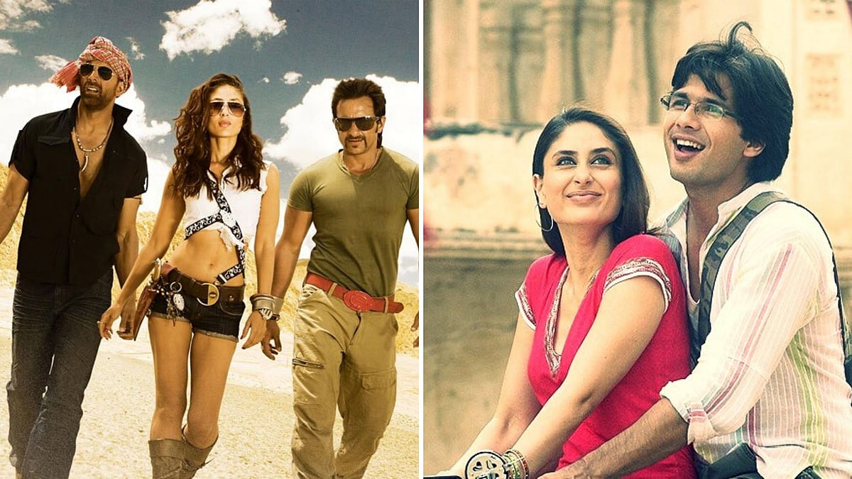 Kareena Kapoor in <i>Tashan </i>(L) and <i>Jab We Met </i>(R).