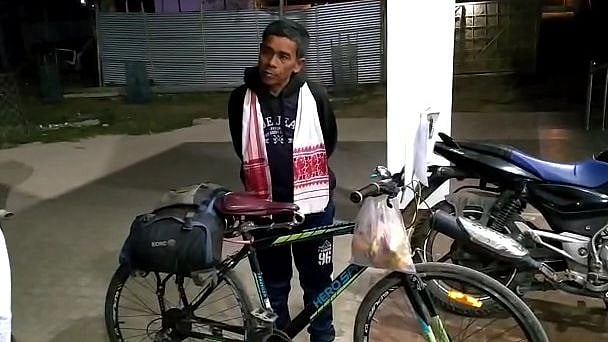 Bhupen Likson,52, cycled 600 Km to meet Salaman Khan in Guwahati
