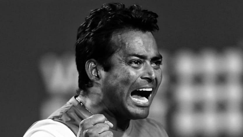 <div class="paragraphs"><p>Leander Paes reacts during a tennis match. </p></div>