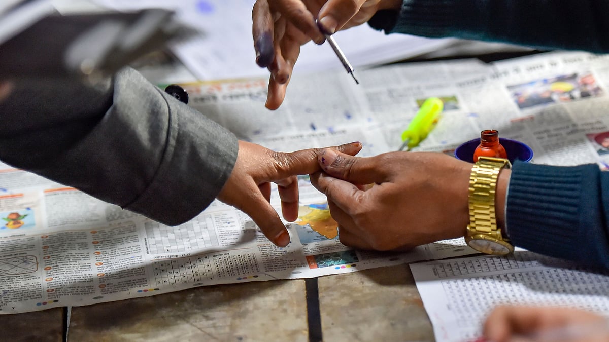 The Election Commission’s voter turnout app, after the polling, showed a 61.85 percent voter turnout in the national capital.