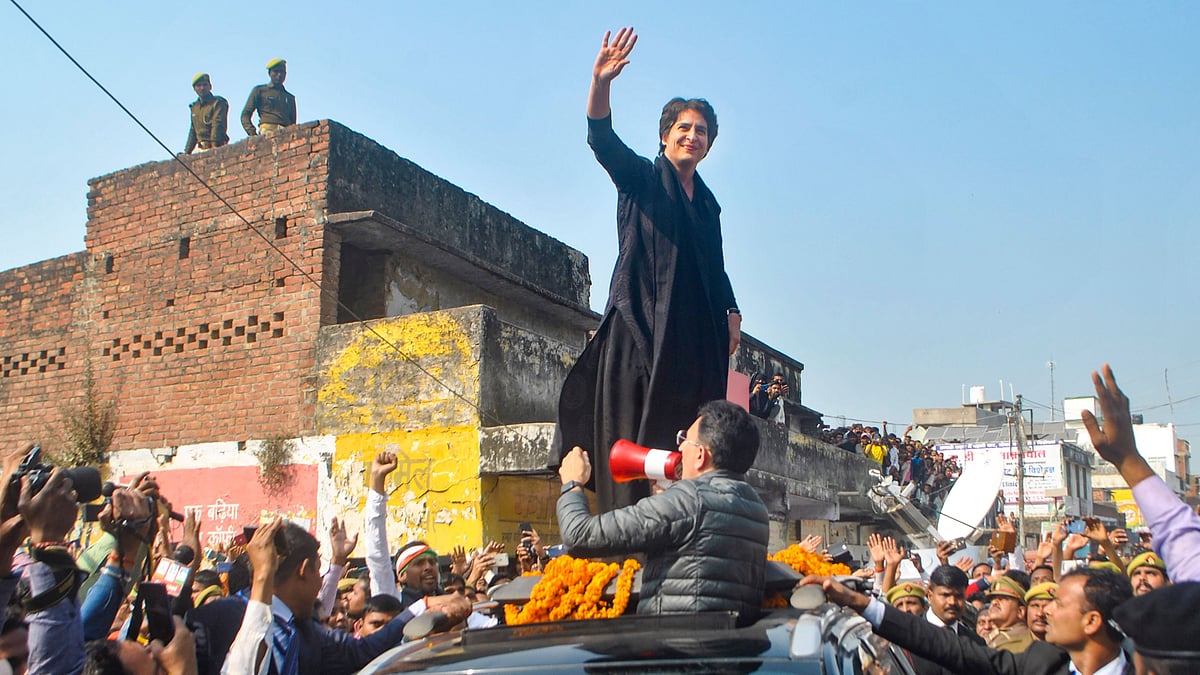 Priyanka meets jailed anti-CAA protesters’ kin in UP’s Azamgarh.