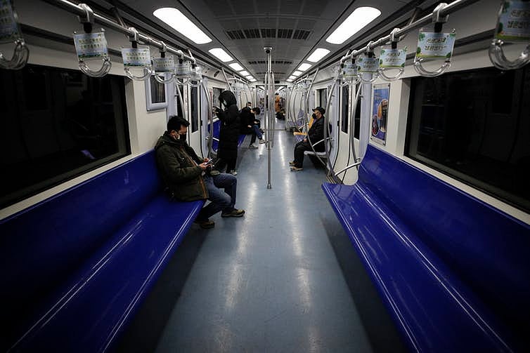 Efforts to contain COVID-19 have shut down much of the Chinese economy and kept workers home during rush hour in Beijing. 