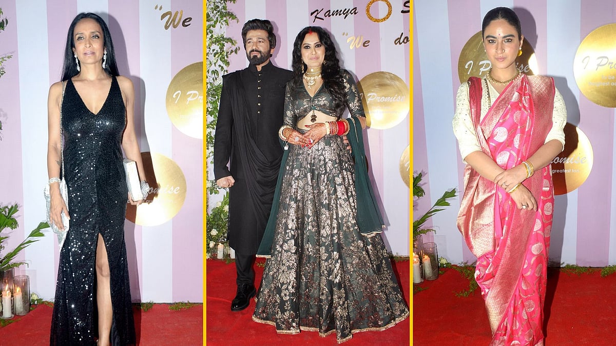 Kamya Punjabi and Shalabh Dang hosted a wedding reception party.