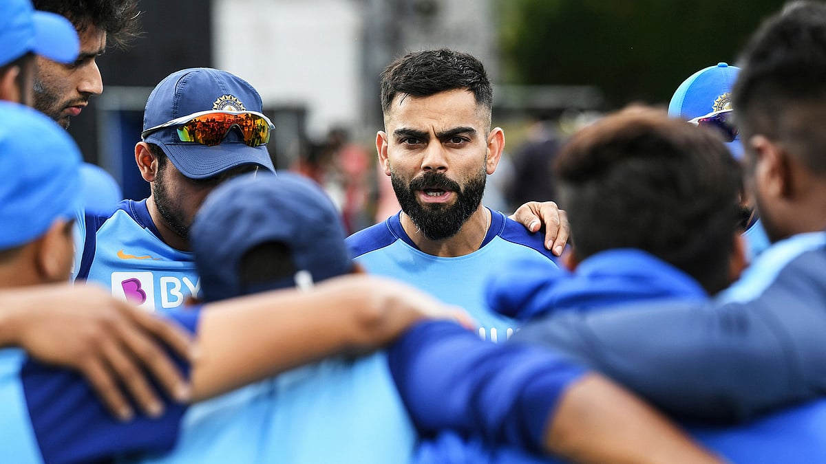 Virat Kohli during a training session.