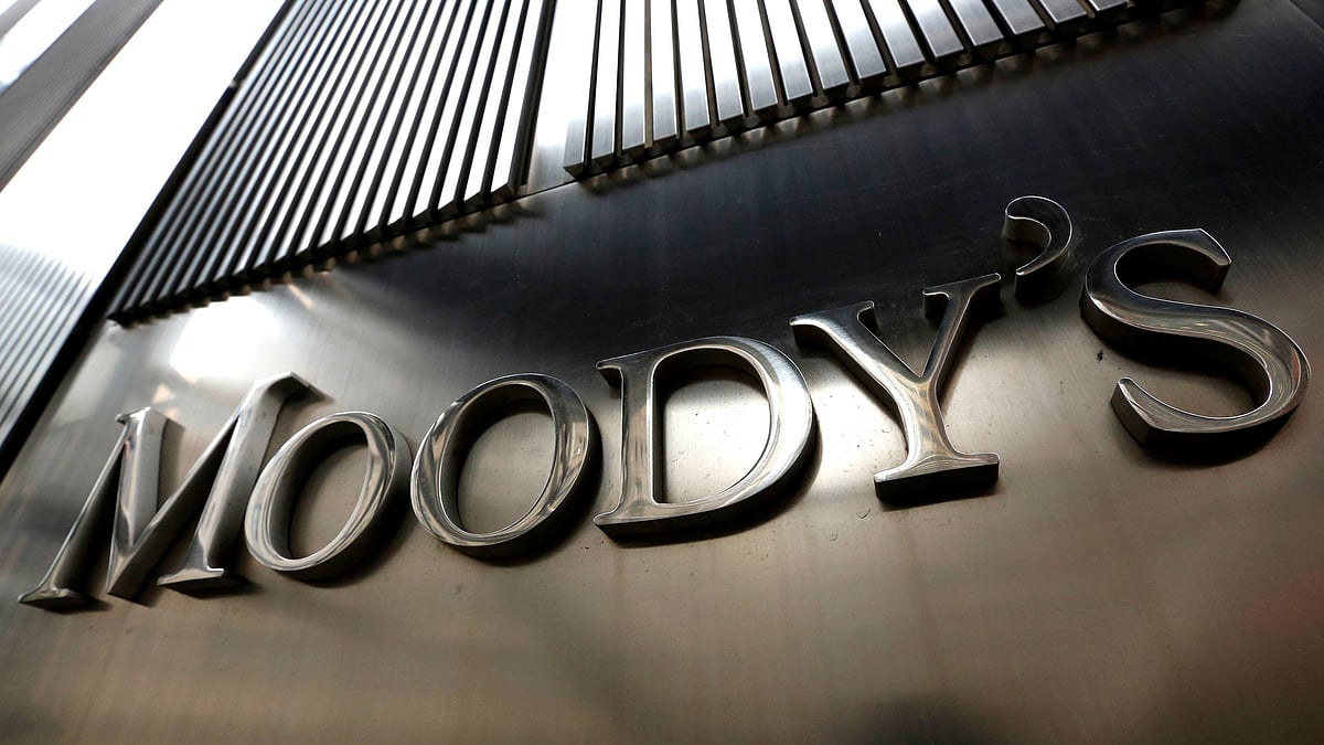 A Moody’s sign is displayed on 7 World Trade Center, the company’s corporate headquarters in New York. Image used for representation.