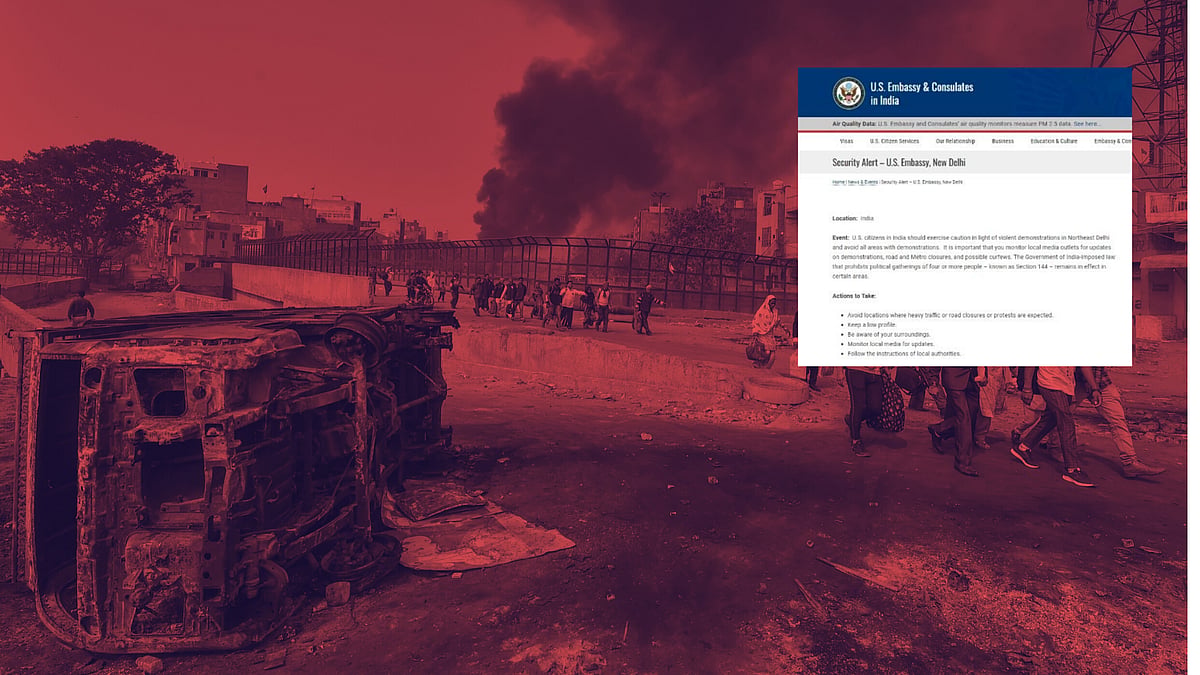 ‘Exercise caution’: US Embassy issues advisory on NE Delhi unrest.