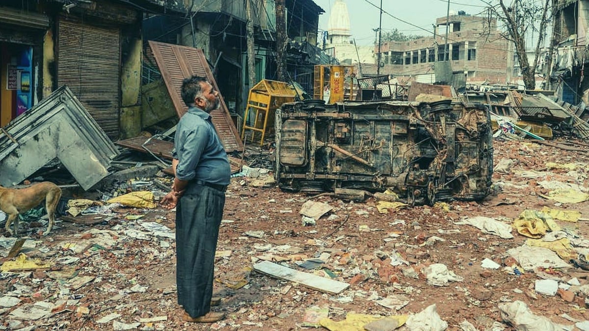 A still taken after the communal violence in Delhi subsided.