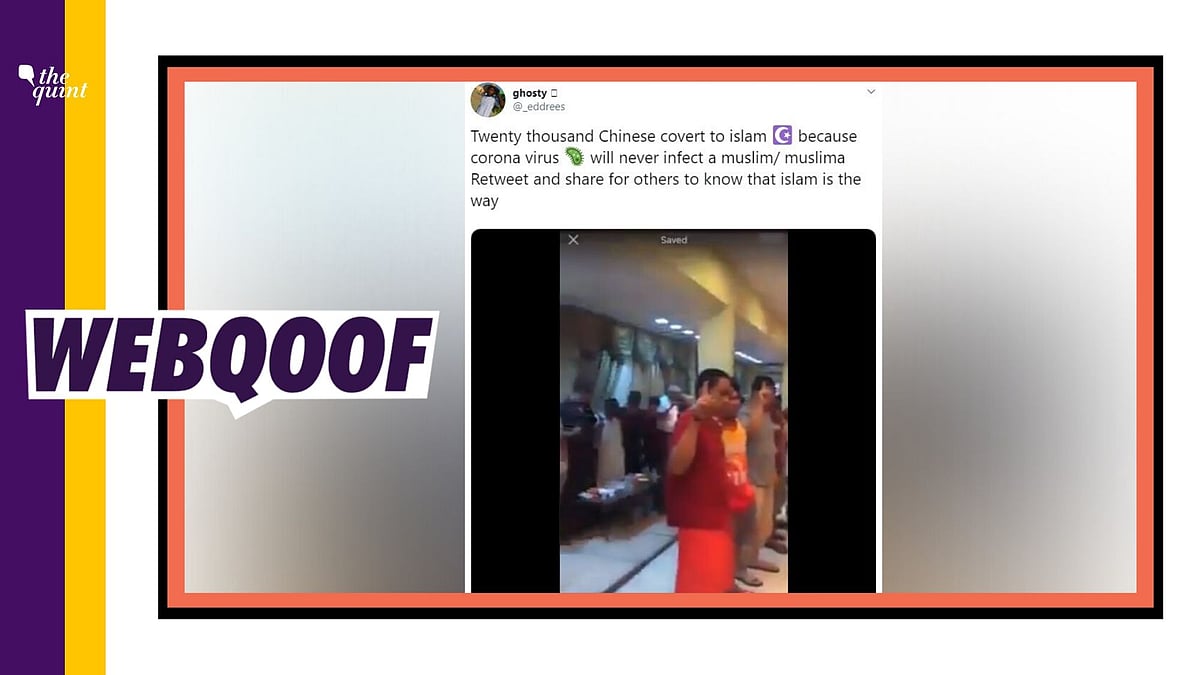 A viral video is being shared to claim that Chinese citizens are converting to Islam to prevent coronavirus. 