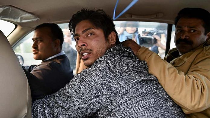 File photo of Kapil Baisala, arrested for firing in the air in southeast Delhi’s Shaheen Bagh area.