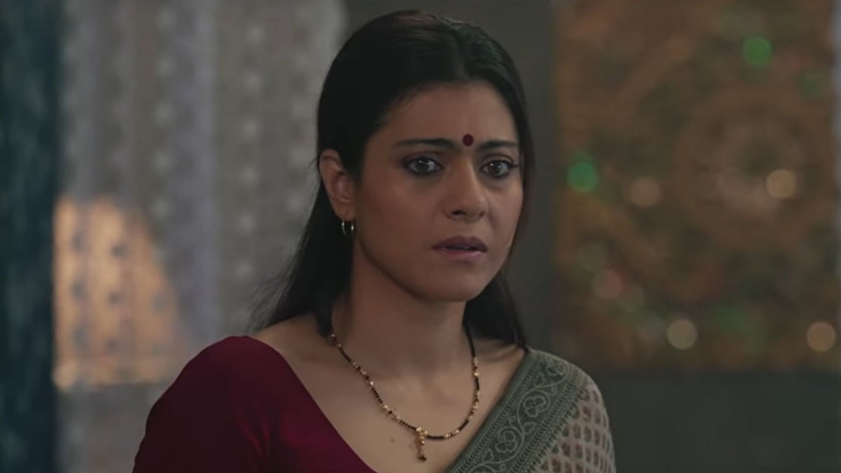 Kajol in a still from <i>Devi</i>.