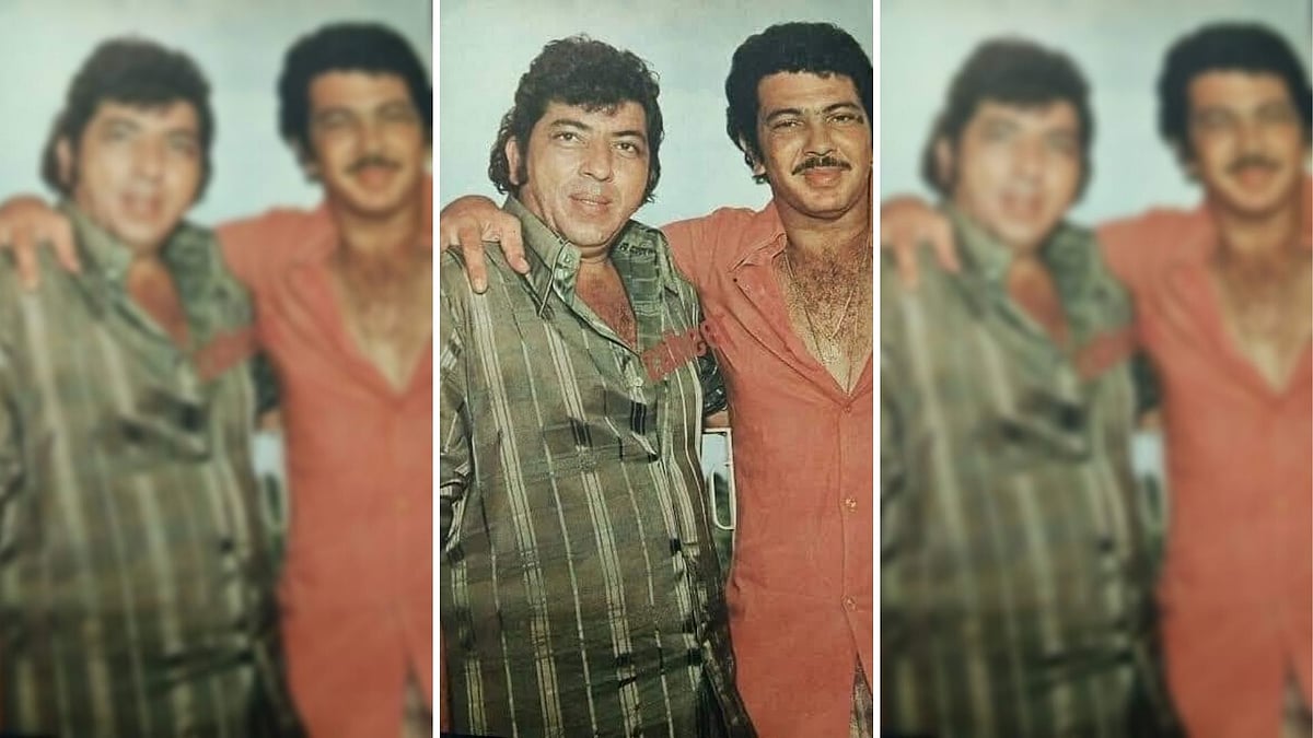 Late actor Amjad Khan with brother Imtiaz. 