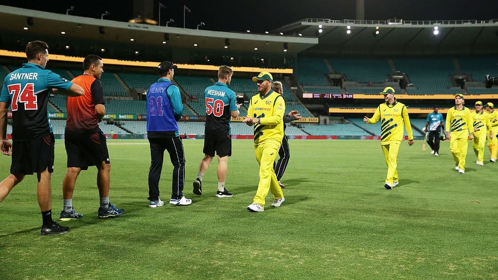 The first ODI between Australia and New Zealand took place without spectators at the Sydney Cricket Ground.