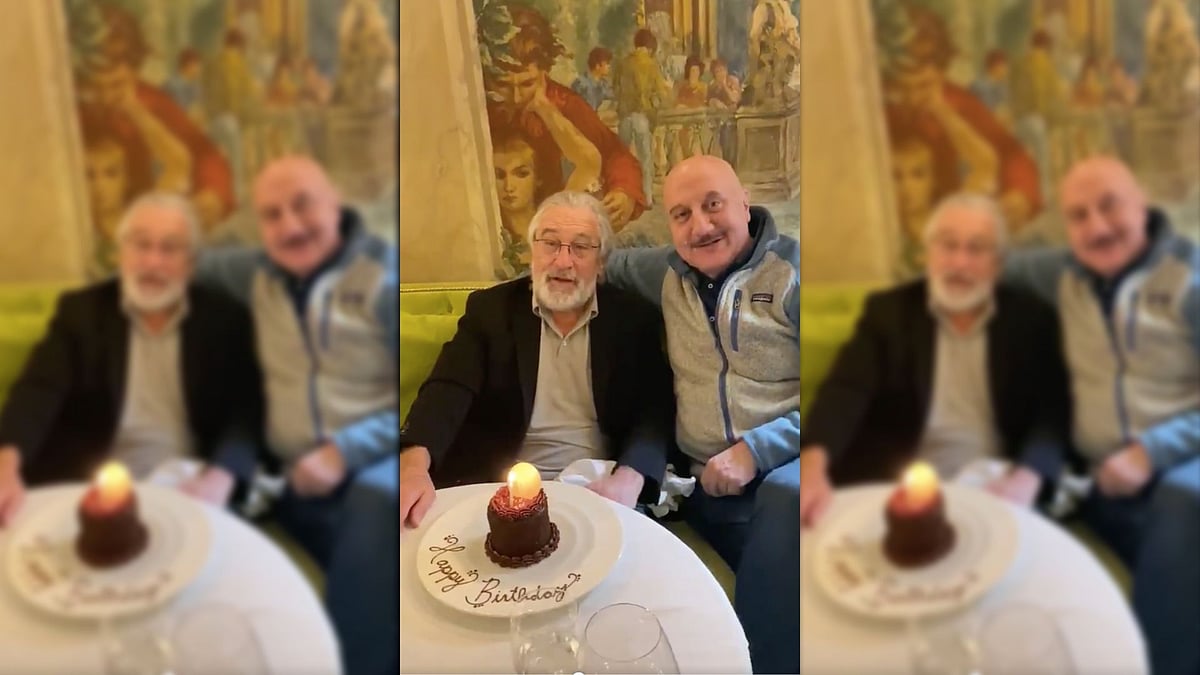 Anupam Kher celebrates his birthday with Robert De Niro. 