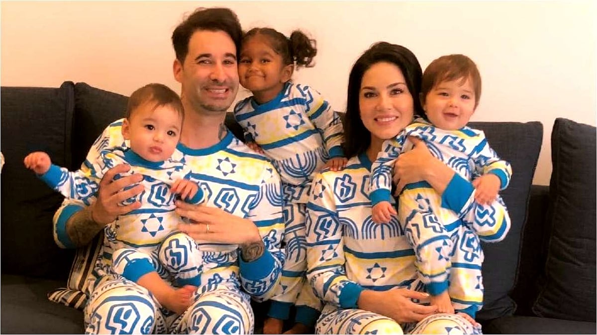 Sunny Leone with family.