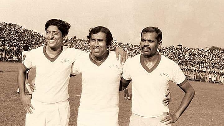PK Banerjee passed away at the age of 83. PK Banerjee is seen in this picture standing between Chuni Goswami and Tulsidas Balaram.