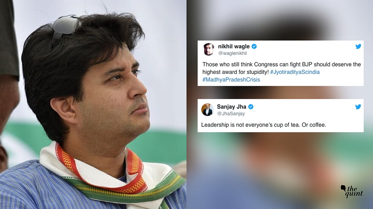 Jyotiraditya Scindia resigned from the Congress amid political unrest in Madhya Pradesh.