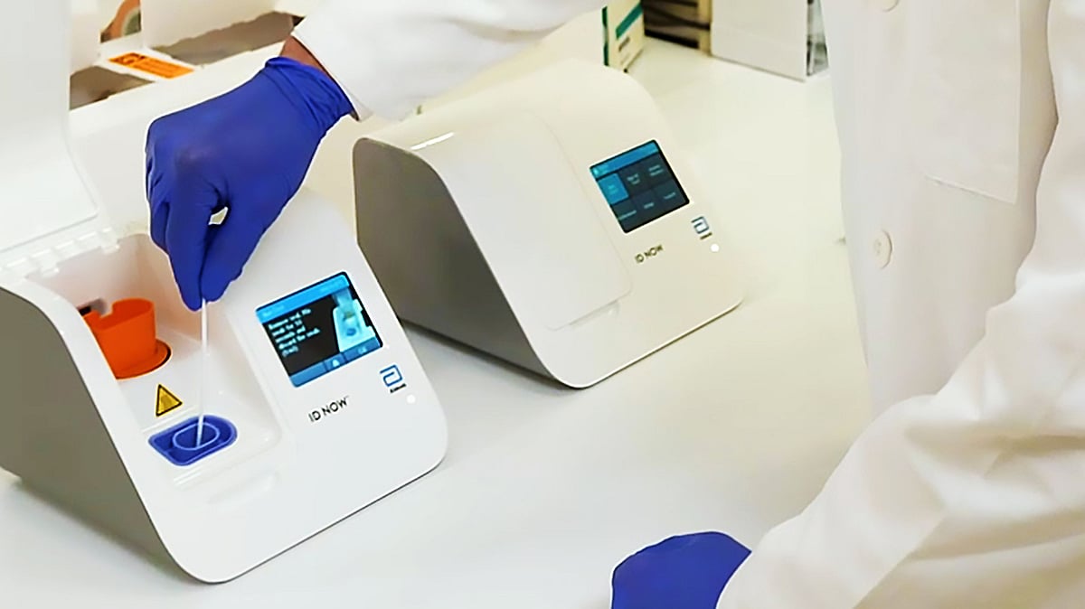 Testing being performed on Abbott’s ID NOW platform