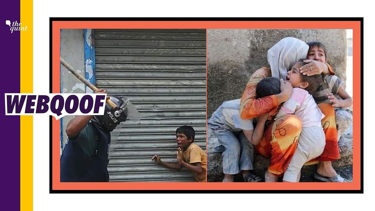 A set of two images is being circulated online in the aftermath of violence in Delhi, that claims to “show police brutality” in the national capital.