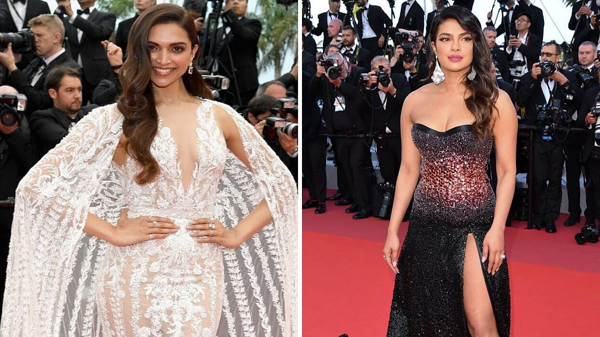 Priyanka Chopra and Deepika Padukone at the Cannes Film Festival.