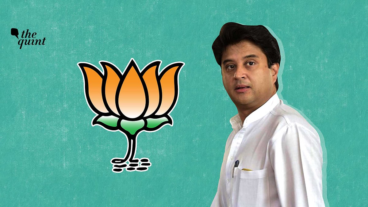 Image of Jyotiraditya Scindia and BJP’s symbol used for representational purposes.