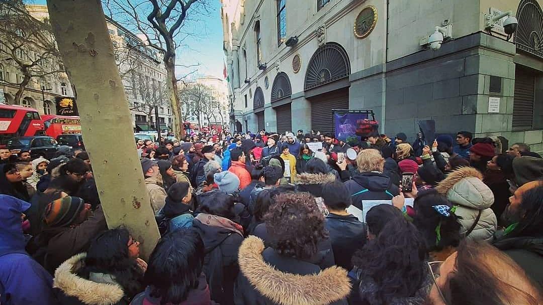 The Indian diaspora gathers in London to protest against Delhi violence. Image used for representational purposes.