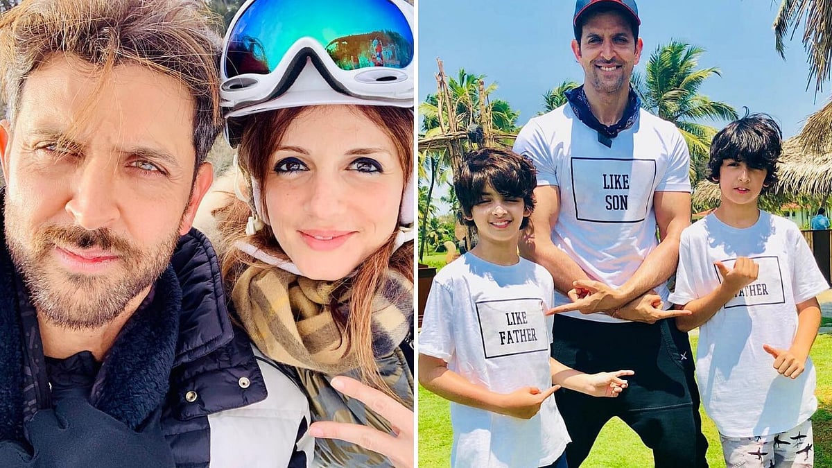 Hrithik Roshan with his family. 