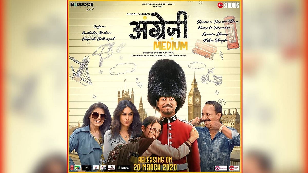 A poster of Homi Adajania’s ‘Angrezi Medium’. &nbsp;