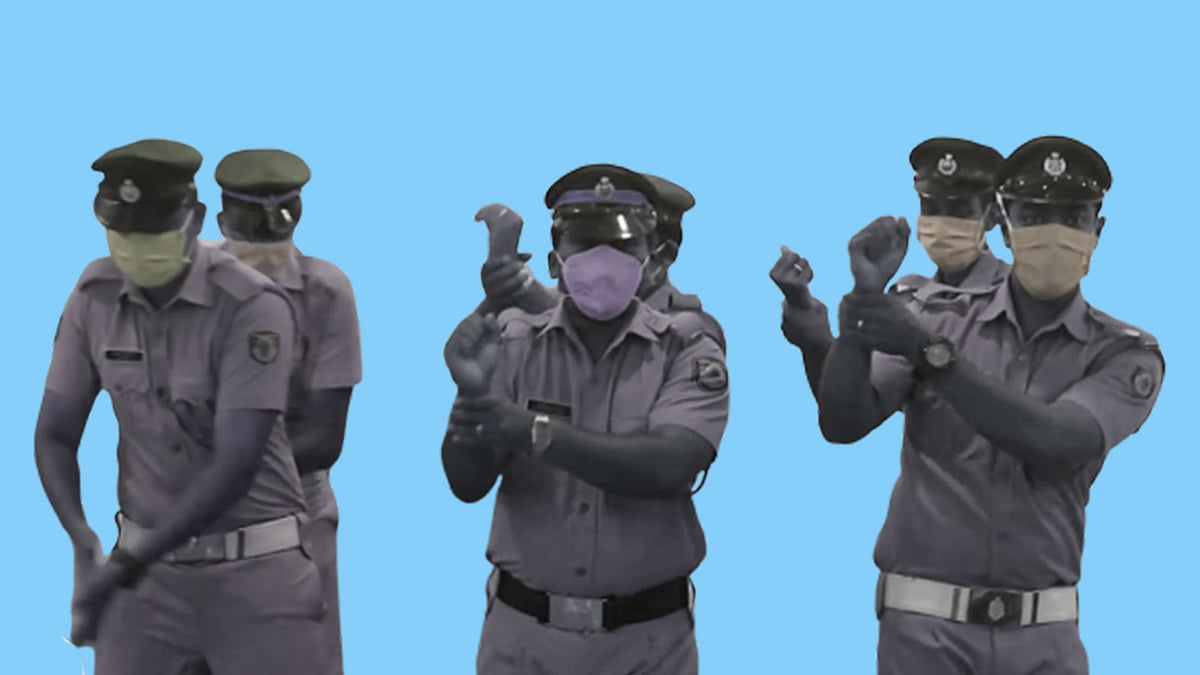 Kerala policemen dance to a peppy song to raise awareness on COVID-19.