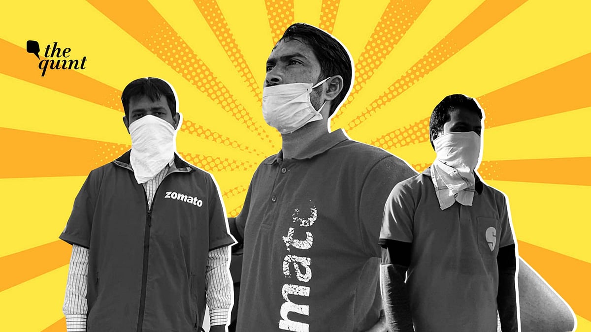 (Delivery agents of Zomato and Swiggy in Noida)