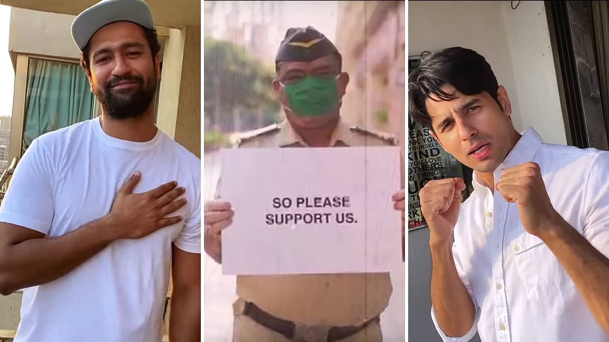 Vicky Kaushal, policeman featured in the video, Sidharth Malhotra.
