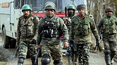 Kupwara: Soldiers at the site of an encounter with militants in Jammu and Kashmir. Representative image. 