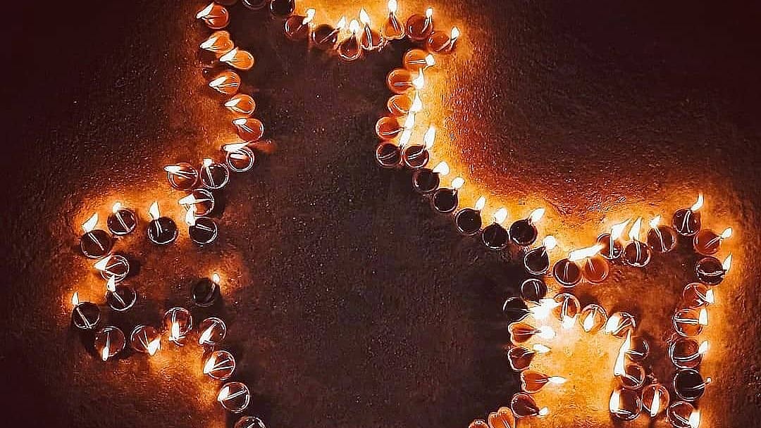 Indians came together to turn off their lights from 9 pm to 9:09 pm and lit diyas, candles and flashlights.
