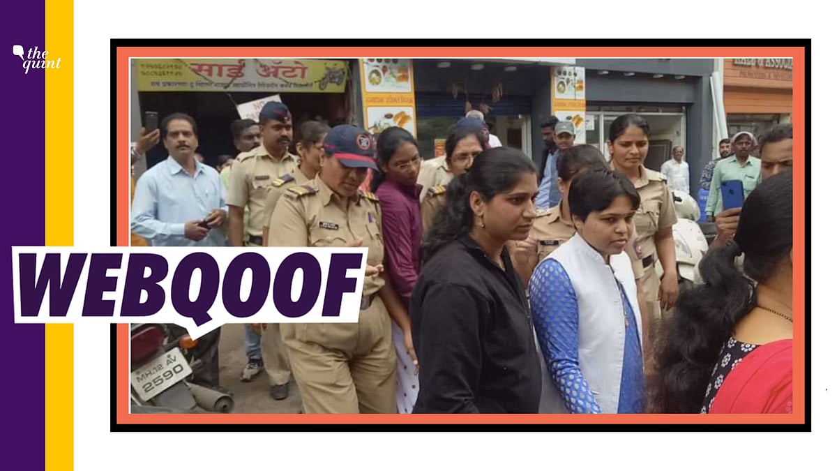 A video of Trupti Desai is going viral with the claim that she was caught illegally buying liquor during the lockdown.